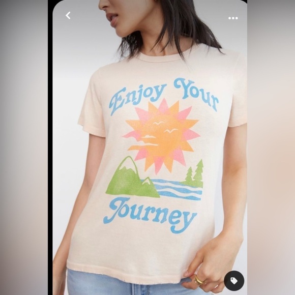 Anthropologie Tops - Anthropologie+Junk Food Cotton Blend “Enjoy Your Journey” Graphic Distre…